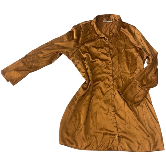 Abercrombie & Fitch Copper Satin Blouse - Picture 2 of 5